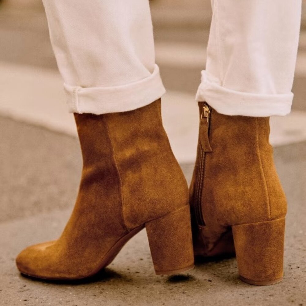 *Like NEW* Sézane BOTTINES LÉA Les Taupe Suede Ankle Boot US 6.5 / UK 4 / 37